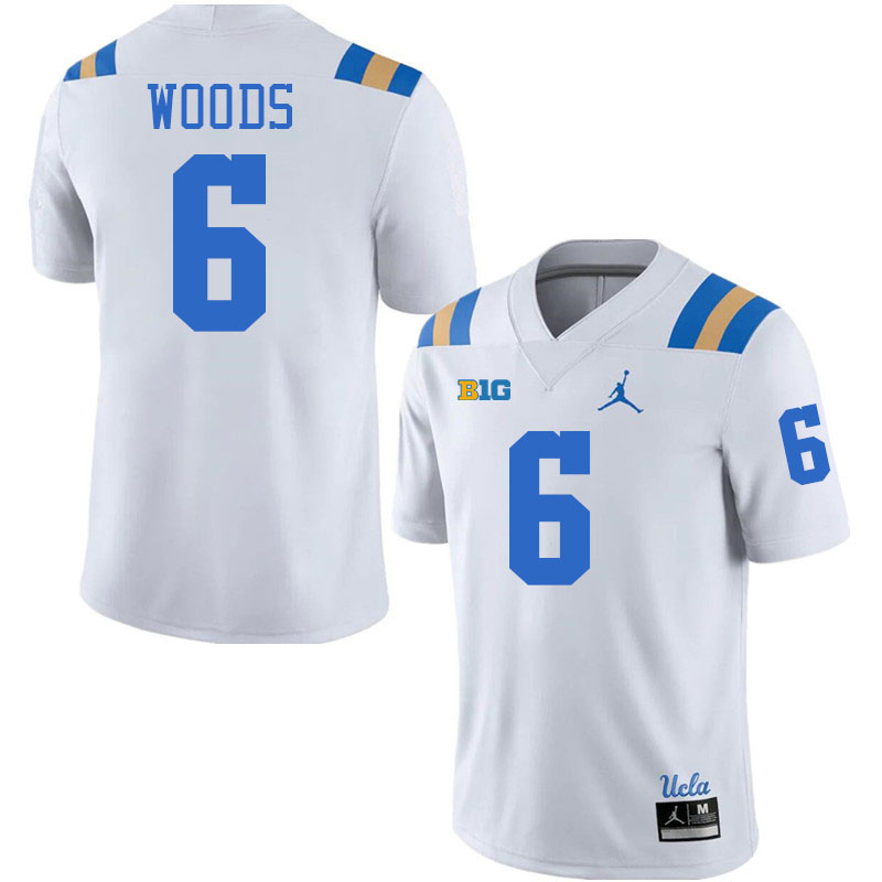 Anthony Woods UCLA Jersey,UCLA Bruins #6 Anthony Woods Jersey Youth College Football Uniforms-White